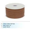 thumbnail image 2 of Uxcell Cotton Twill Tape 1/4" 50 Yards Cotton Ribbon Bias Binding Tape for Sewing Gift Wrapping Dark Coffee, 2 of 4