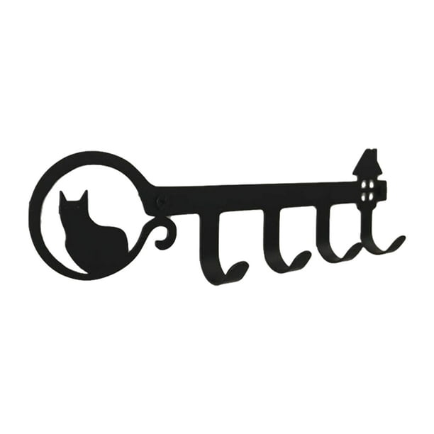Advancent Porta llaves montado en la pared, compacto y con gran capacidad de carga, para todos los ajustes, tamaño compacto y elegante Almacenamiento y organización del hogar Gato 25.5×7×3.5cm