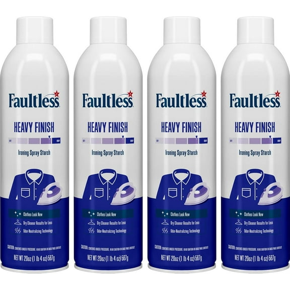 Laundry Starch Spray, Faultless Heavy Spray Starch 20 oz - 4 pack