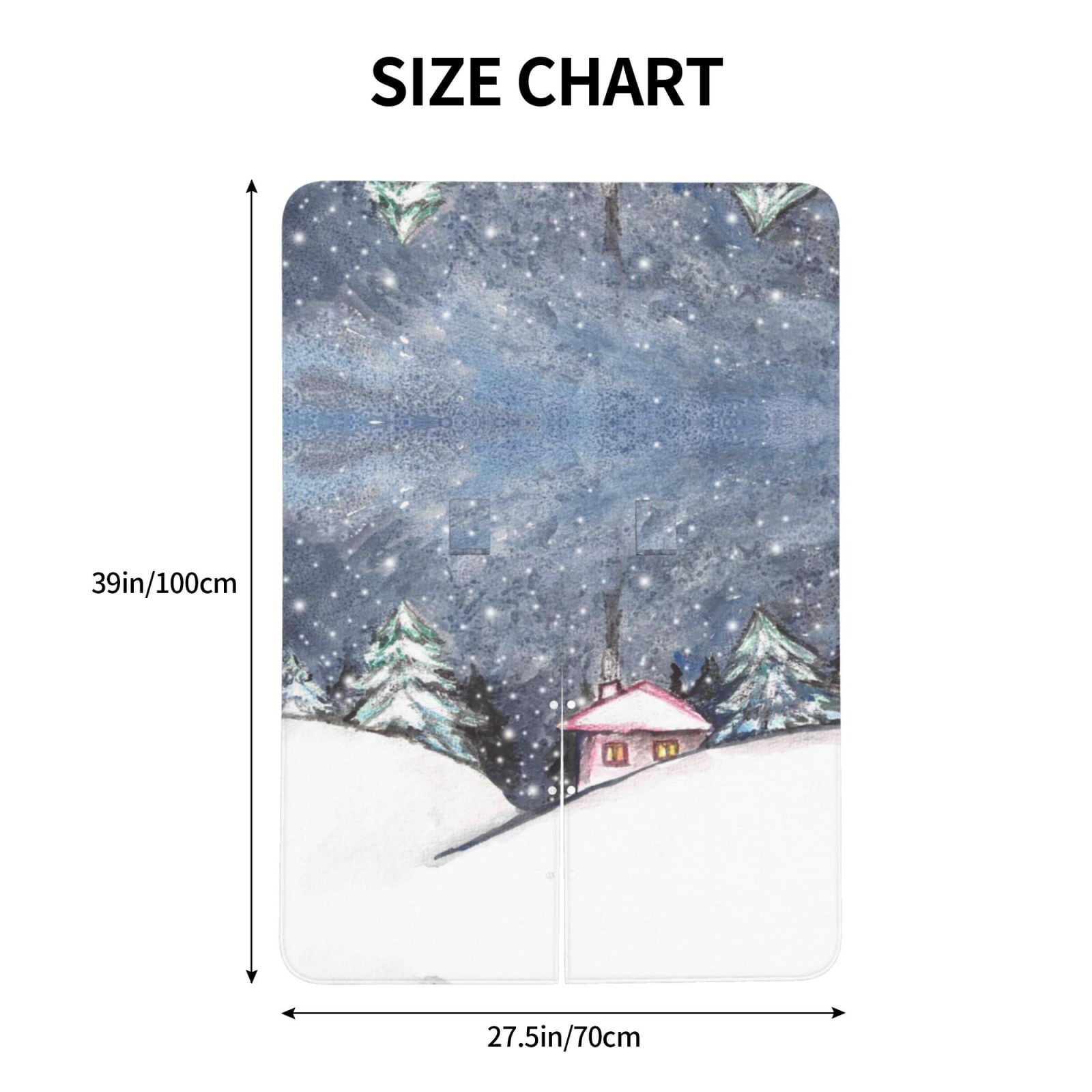 Car Seat Cover Baby - Watercolor Winter Landscape Breathable Infant Car Seat Cover for Baby Carseat, Lightweight Comfort Baby Essentials Must Haves Newborn Stuff for Girl Boy