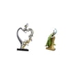 thumbnail image 5 of 2 Pieces Couple Statue Peacock Figurine Resin Material for Living Room Wedding Anniversary Office Decor, 5 of 8