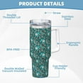 thumbnail image 5 of Logiee Lephants in the Jungle Print 40OZ Ice Bully Cup with Handle and Straw, Double Wall Stainless Steel Tumbler,Travel Coffee Cup with Lid, Summer Insulation and Cooling Cup, 5 of 8