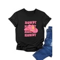 thumbnail image 3 of STARVNC Women Hat Graphic Letter Print Crew Neck Short Sleeve T-Shirt, 3 of 7