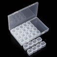 thumbnail image 4 of 28 Slots Nail Art Storage Box Plastic Transparent Display Case Organizer Holder for Rhinestone Beads Ring Earrings, 4 of 6