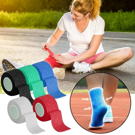 Bzdzmqm 5Pcs 3PC Elastic Therapeutic Tape for Sports Muscle Support 2.5CM*4.5M Athletic Bandage Tape Muscle Protection Tool Care Elastic Therapeutic Tape for Knee Ankle Wrist Sports Injury Bzdzmqm 5Pcs 3PC Elastic Therapeutic Tape for Sports Muscle Support 2.5CM*4.5M Athletic Bandage Tape Muscle Protection Tool Care Elastic Therapeutic Tape for Knee Ankle Wrist Sports Injury