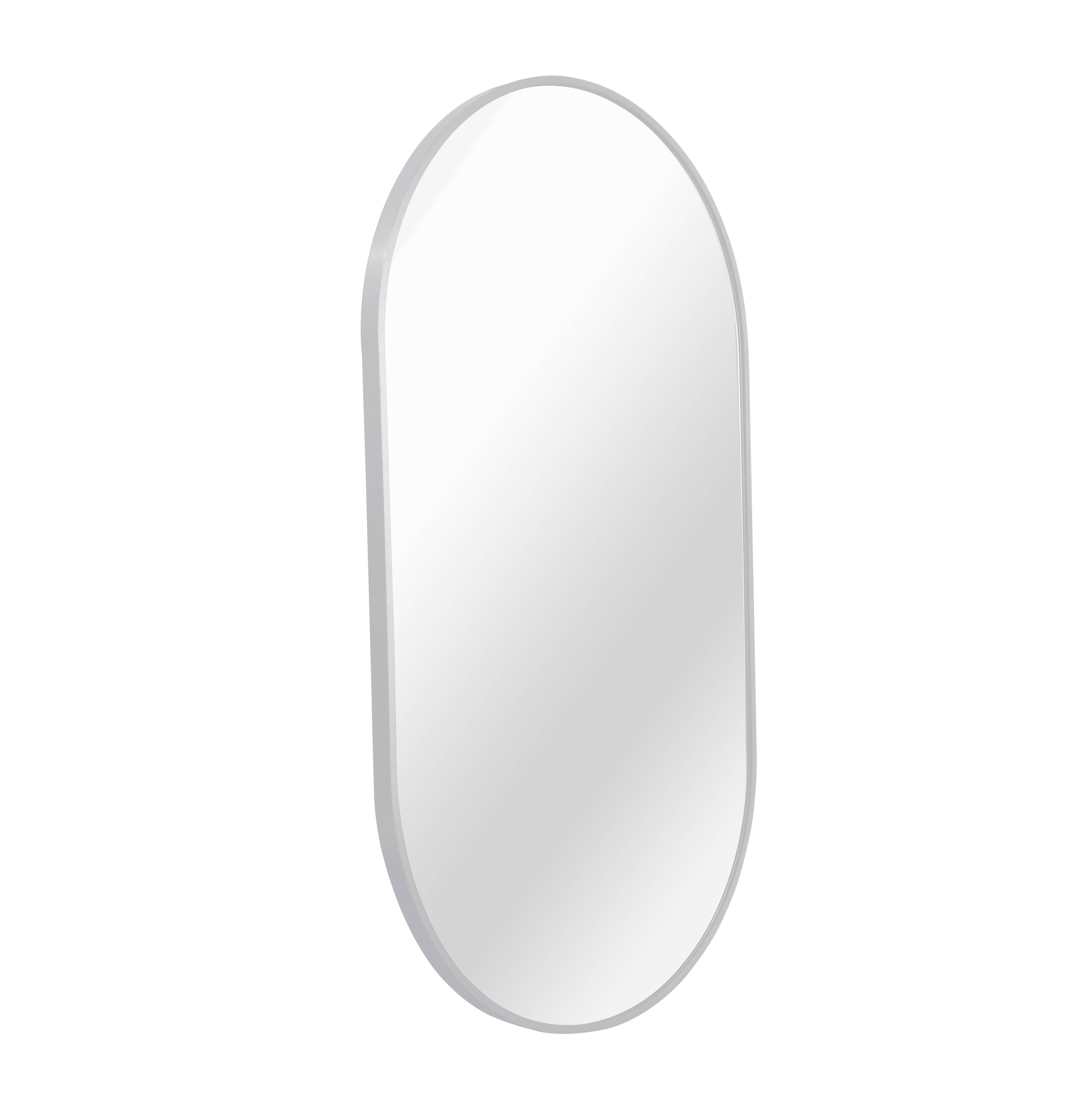 MAYEERTY 20x28 Inch Silver Metal Framed Oval Bathroom Mirror, for Bathroom Wall Decor