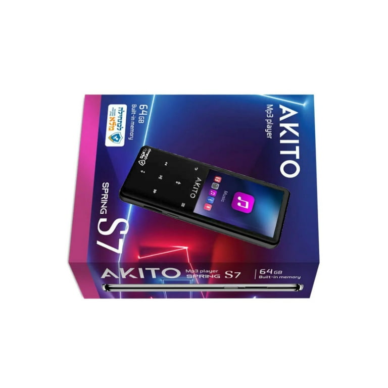 AKITO S7 64GB Kosher MP3 Player with Built-in Speaker, and
