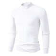 thumbnail image 2 of Men's Slim Fit Mock Neck Cable Knit Sweater Casual Long Sleeve Ribbed Pullover, 2 of 6