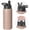 Black-3, variant on Christmas 18 oz Insulated Stainless Steel Water Bottle with Straw & Cleaning Brush , Leakproof, BPA-Free, 304 Stainless Steel, Wide Mouth, Travel Mug for Car, Gym, Office