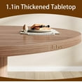 thumbnail image 5 of Round Dining Table for 6, LEGAHOME 47in Kitchen Dining Table with 1.1in Thick Tabletop, Wood Circle Pedestal Table for Dining Room, Walnut(Only Table), 5 of 8