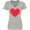 AC-Heather Grey, variant on Inktastic Valentine's Day Red Heart Women's V-Neck T-Shirt