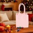 thumbnail image 2 of Portable Felt Tote Bag Cute Gift Bag for Kids Suitable for Christmas Baby Shower Birthday Holiday Party (Pink), 2 of 6