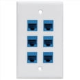 thumbnail image 4 of 10X Placa de Pared Ethernet 6 de 6 Puertos, Placa de Pared Ethernet Hembra-Hembra Extraíble Compatible con Cat7 / 6 / 6E / 5 / 5E, 4 of 5