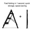 thumbnail image 4 of Closet Step Stool Ladder, Anti Slip Carbon Steel 3 Step Ladder with Wide Pedal for Home, 4 of 7