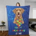 thumbnail image 3 of Autism Awareness Chesapeake Bay Retriever Accept Understand Love Cozy Fleece Blanket Chessie Dog Lover Warm Soft Throw Blanket - 12003, 3 of 5