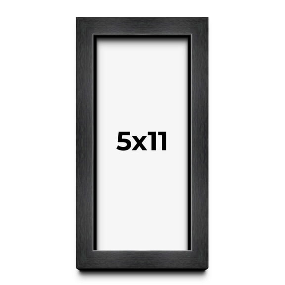 5x11 Shadow Box Frame Grey Charcoal Black | 0.875 Inches Deep | Solid Wood Shadowbox Display Frame