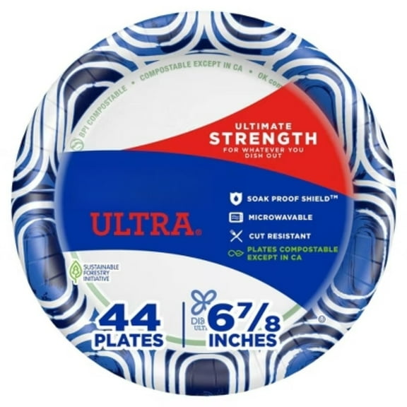 Ultra 6 7/8" Disposable Plates - 44ct