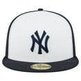thumbnail image 2 of Men's New Era White/Navy New York Yankees Repeat 59FIFTY Fitted Hat, 2 of 5