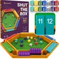 thumbnail image 1 of Juego de mesa Queensell Shut The Box colorido de madera de 16", 1 of 9