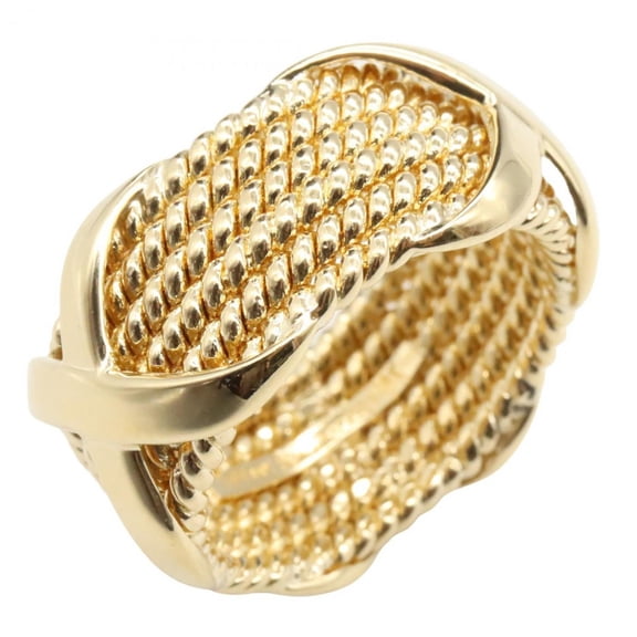Pre-Owned Tiffany & Co. Schlumberger 6-Row Rope Ring, 18K Yellow Gold, for Men and... (Good)