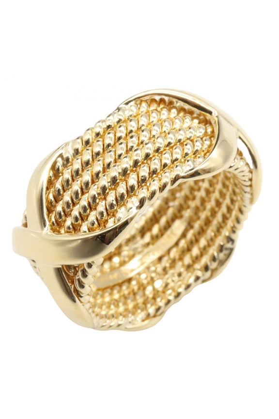 Pre-Owned Tiffany & Co. Schlumberger 6-Row Rope Ring, 18K Yellow Gold, for Men and... (Good)