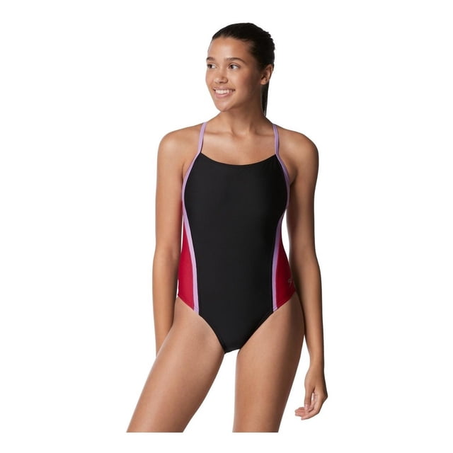 Traje de baño Speedo Mujer Solid Splice Relay Violeta 7192101-540