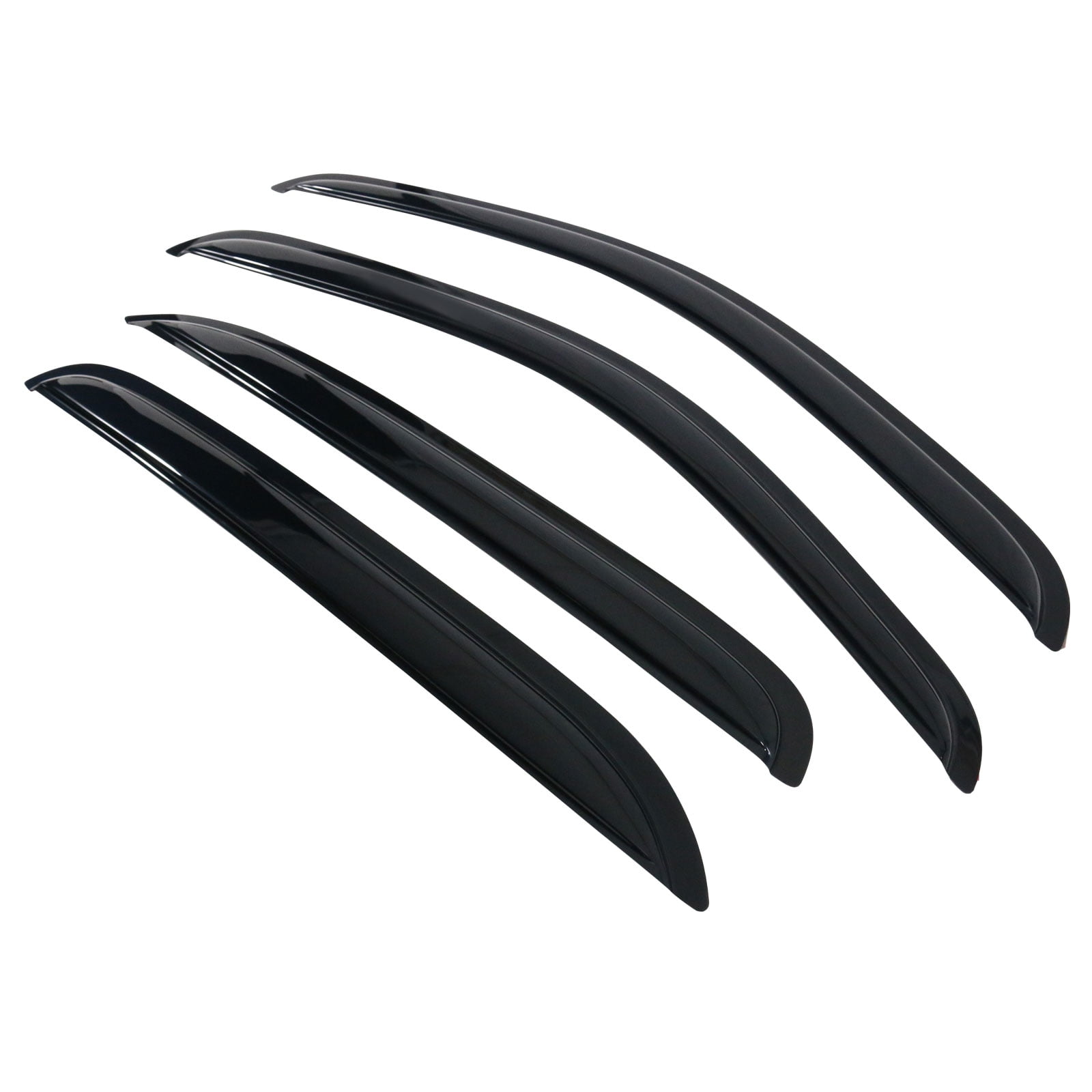 Ikon Motorsports Window Visors Fit 08-13 Chevy Silverado GMC Sierra Crew Cab Acrylic 4Pc Set Outside Mount