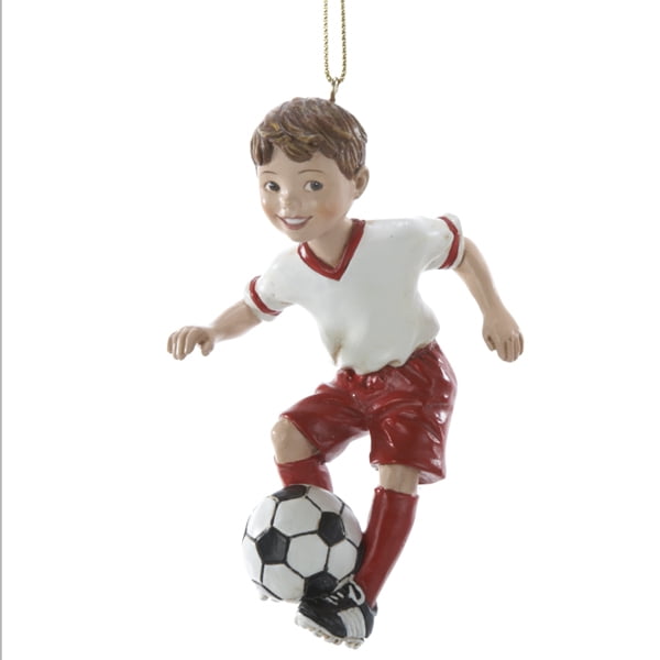 Boy Soccer Sports Player Christmas Tree Ornament Decoration C8189B New