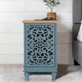 thumbnail image 3 of Sophia & William Hollow-Carved Accent Cabinet End Table for Living Room,Bedroom-Blue, 3 of 5