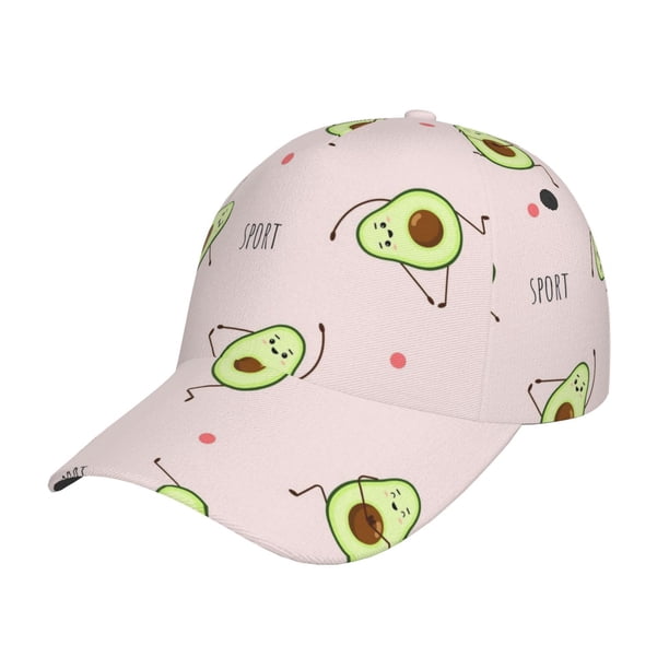 Fotbe Avocado Doing Sport Yoga Gorro Clásico de Béisbol, Gorra Ajustable con Broche Snapback, Gorro de Exterior de Algodón Suave