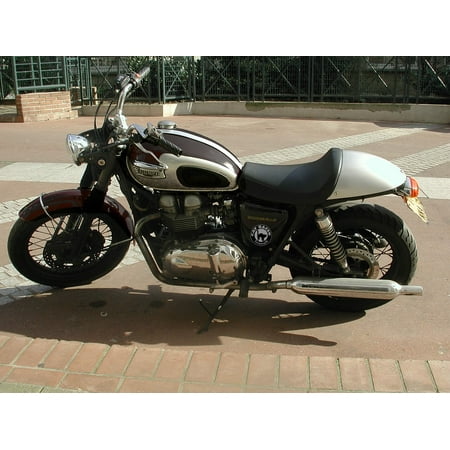 Canvas Print Good City Cafe Racer Triumph Motorcycle Stretched Canvas 10 x
