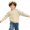 Khaki, variant on Edvintorg Boys Sweatshirt Solid Color Crew Neck Long Sleeve Loose Casual Pullover Top Boys Clothes Size 3-12