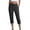 *Black, variant on VBVC Women's Button Waist Cargo Capri Pants,Summer Work Hiking Trousers For Women,Ladies Lightweight Straight Leg Cropped Pants with Pockets,Beige,S-3XL
