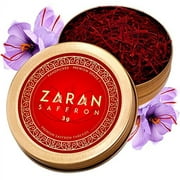 Zaran Saffron, Superior Saffron Threads (Super Negin) Premium grade Saffron Spice for Paella, Risotto, Tea's, and all Culinary Uses (3 Grams)