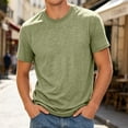 thumbnail image 2 of NinXxx Men's Summer Ice Silk Loose Stretch Breathable Cool T Shirt Light Green M, 2 of 4