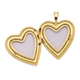 thumbnail image 5 of Auriga Fine Jewelry 14K Yellow Gold 20mm Enamel Rose Heart Locket (L- 24mm, W-20mm) for Women, 5 of 6