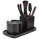 thumbnail image 3 of Juego de posavasos de estilo japonés, elegante, con platillo, cuchara y pinza para agujas, utensilios para ceremonia del té, color cian, 3 of 14