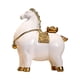 thumbnail image 1 of Figura de caballo, colección de decoración Feng Shui, arte artesanal, adorno de escritorio para oficina Caballo blanco y dorado, 1 of 9