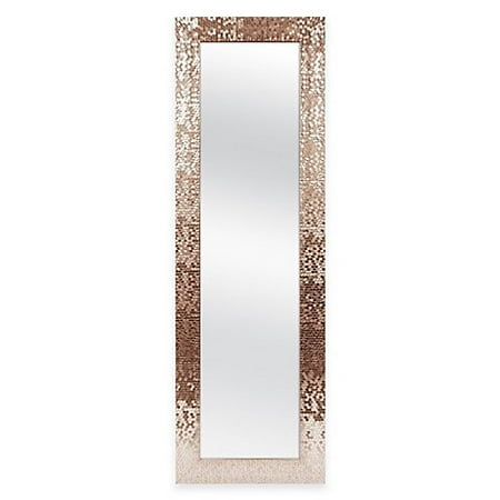 Mirror 53 Inch X 17 Inch Rectangular Sequin Over The Door Plastic