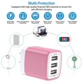 thumbnail image 3 of Charger Block,USB Wall Charger Adapter Plug,HopePow 5V/3.1A/3PACK Three Ports Wall Charger Block Fast Charging Block Android Phone Charger Block Brick for iPhone Wall Charger,Rose Gold, 3 of 6