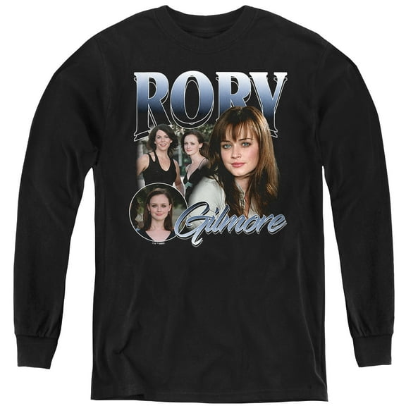Gilmore Girls Rory Bootleg Youth Long Sleeve T Shirt, Black, Large