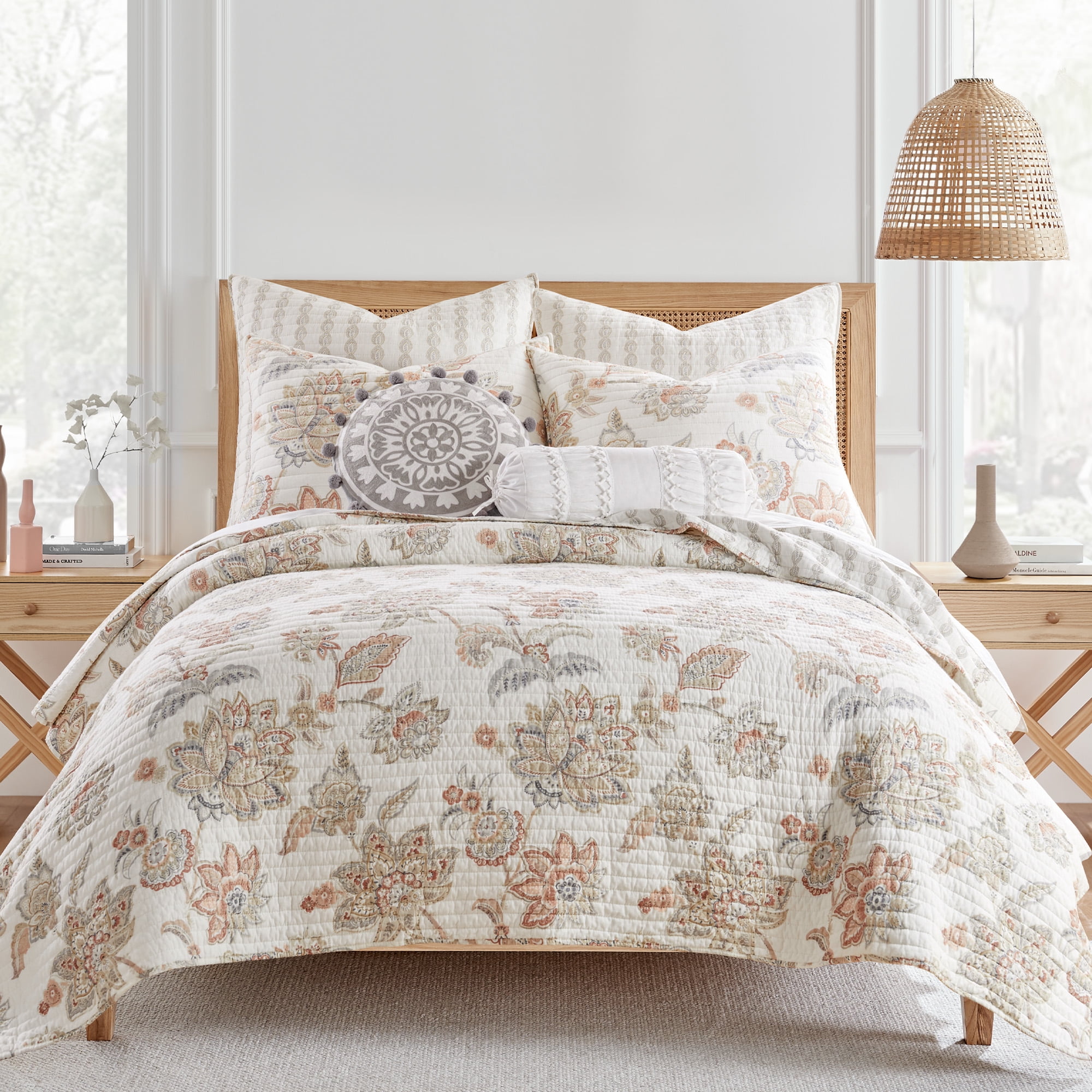 Levtex Home - Selesta Blush - Decorative Pillow (7in.x18in.) - Neckroll - White