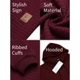 thumbnail image 4 of Coshow Men's Hooded Sweatshirt Casual Long Sleeve Waffle Knit Drawstring Pullover, 4 of 5