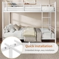 thumbnail image 6 of Capri Metal Twin over Twin Bunk Bed, Noise Free, Heavy-duty, 400 lbs Capacity, White, 6 of 11