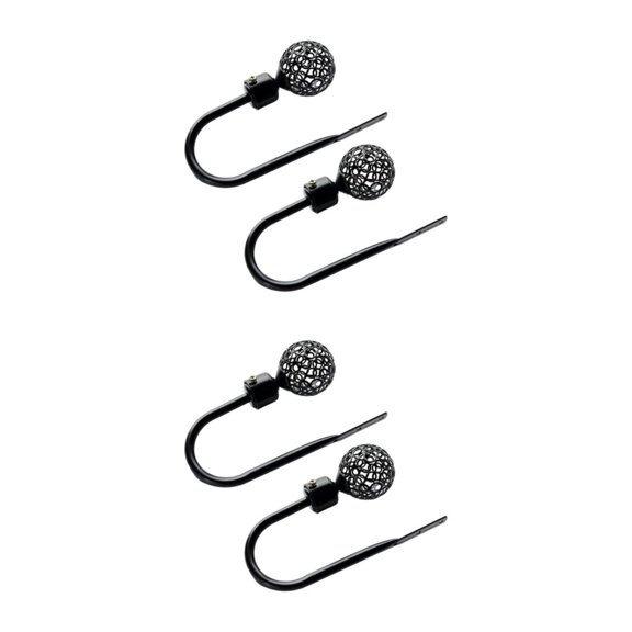 Advancent 2 piezas cortina Tieback en forma de U reemplazo antioxidante estudio Hotel sombrilla gancho sujetador accesorios tipo negro Negro Tipo 1 2Conjunto