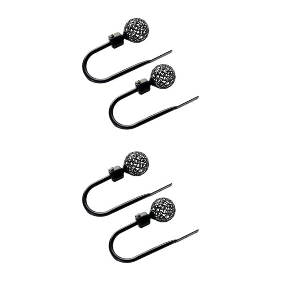 Advancent 2 piezas cortina Tieback en forma de U reemplazo antioxidante estudio Hotel sombrilla gancho sujetador accesorios tipo negro Negro Tipo 1 2Conjunto