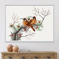 thumbnail image 2 of Designart 'A Flowering Tree Branch With Two Chinese Birds' Traditional Framed Canvas Wall Art Print, 2 of 5
