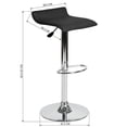 thumbnail image 3 of Taburete de bar Ajustable Juego de 2 sillas FurnitureR Altura Ajustable Negro, 3 of 6
