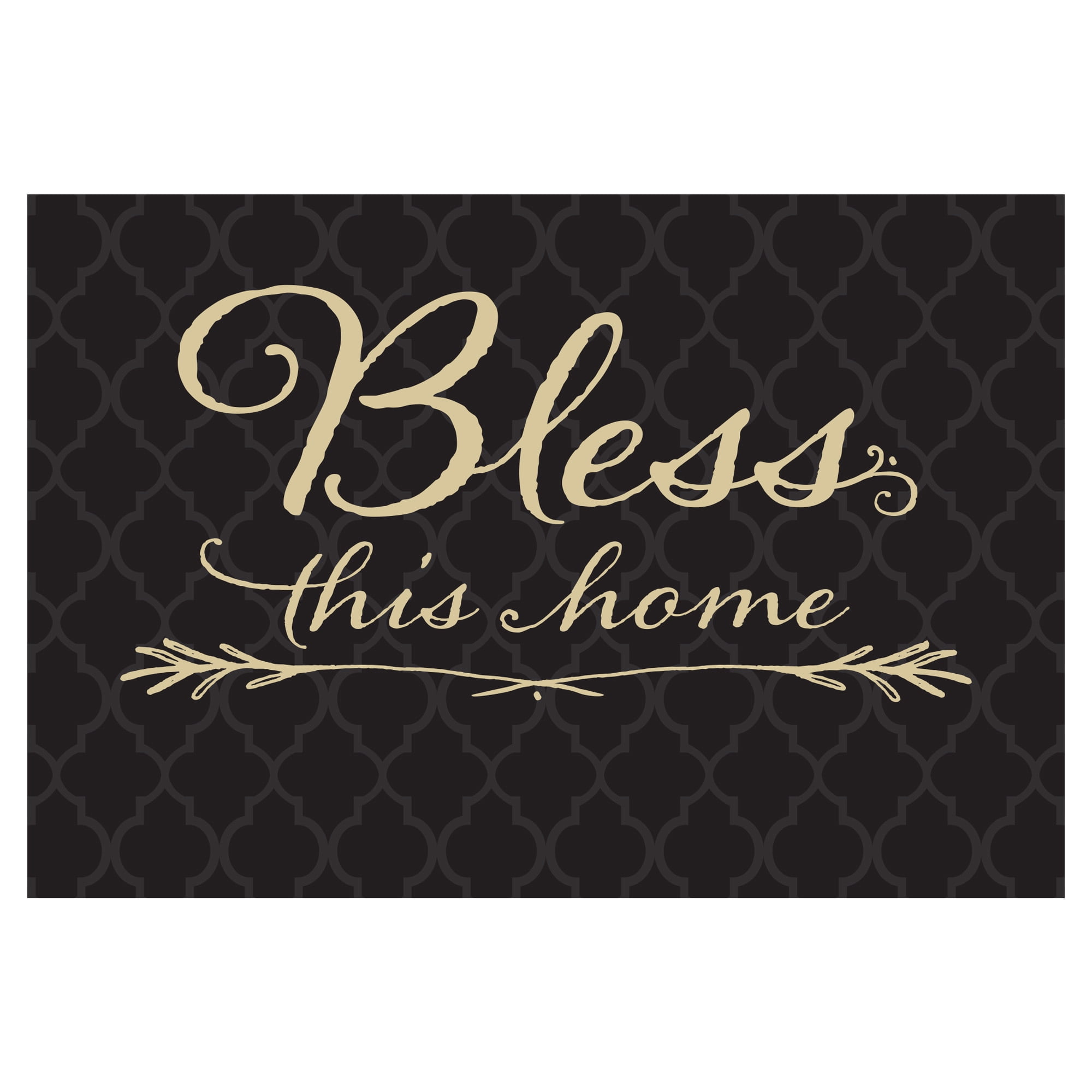 Personalized Planet 27x18 Bless This Home Personalized Doormat on Durable Indoor Outdoor 1/8" Thick Low Profile Mat with Non Slip Rubber Backing