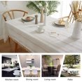 thumbnail image 3 of tablecloths Rectangular Rectangle Tablecloth Burlap Farmhouse Dining Table Cover Rustic Table Cloths Party Tablecloth Christmas Table Cloth (Rectangle/Oblong锛 x - Seats), 3 of 7